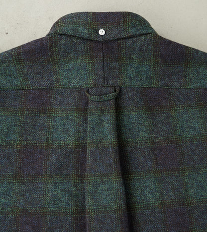 Japanese Cotton Tweed Check - Navy