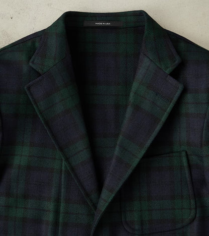 GVxDR Simple Jacket - Fox Brothers® Wool Twill Flannel - Blackwatch Tartan Check