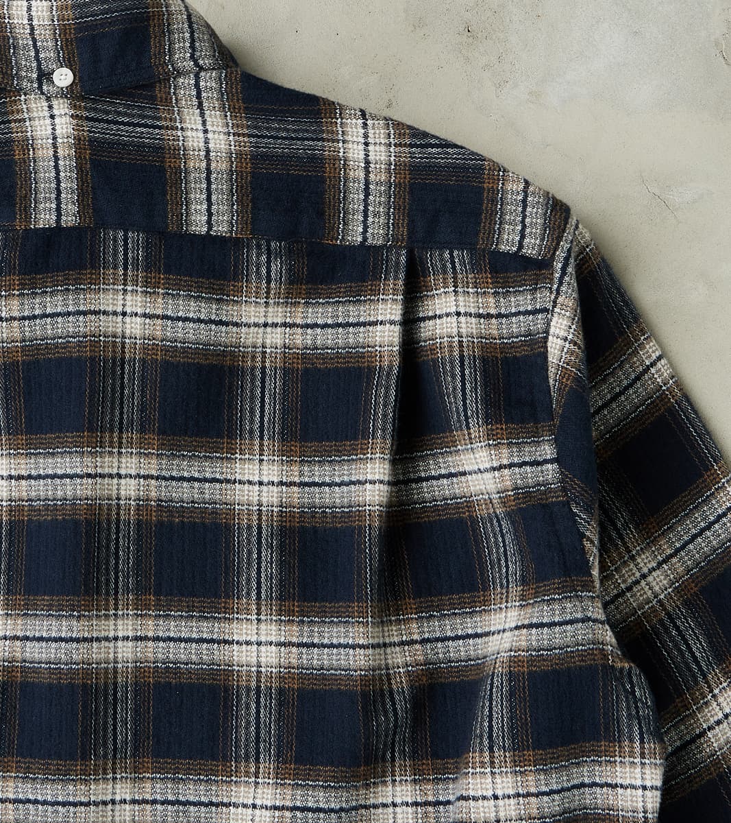 Japanese Heavy Pique Check Flannel Camper - Brown