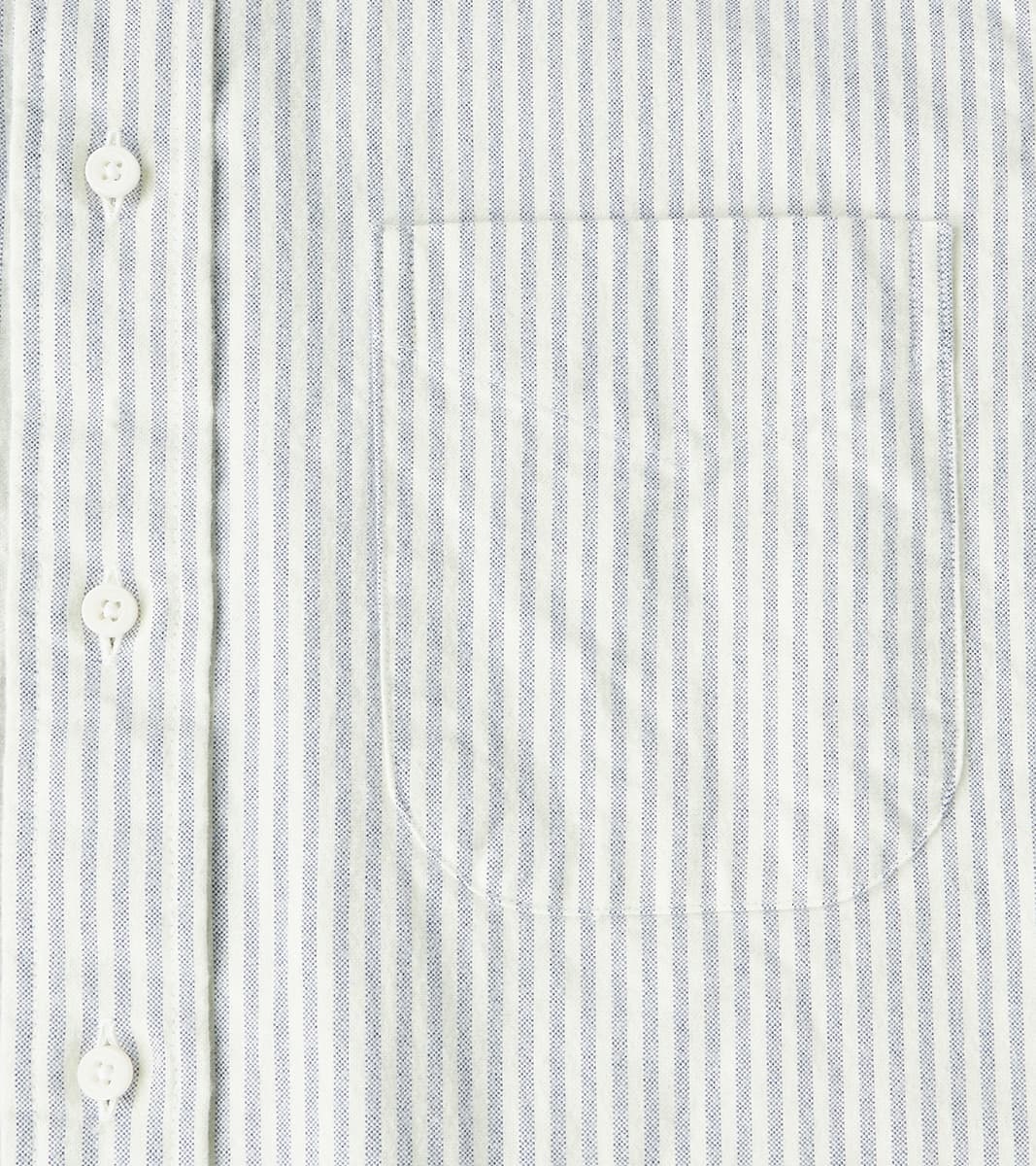 Brushed Fall Oxford - Navy Stripe