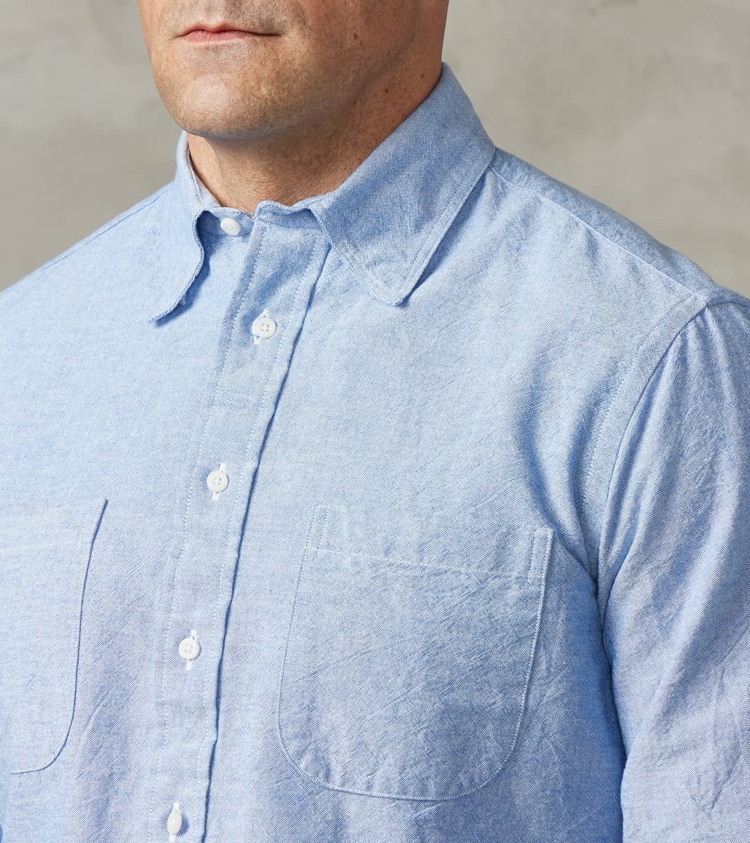 Japanese Amekaji Oxford Camper - Denim Blue