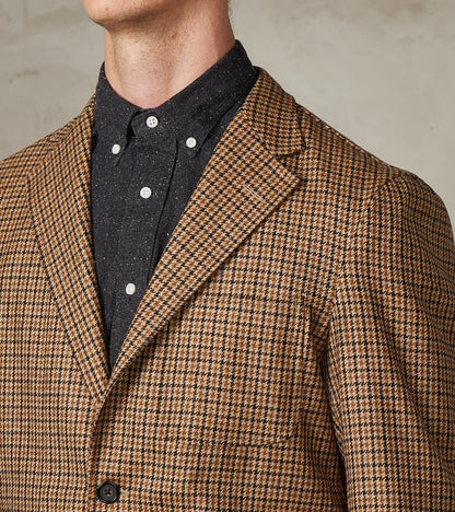 GVxDR Simple Jacket - Fox Brothers® Wool Twill Flannel - Harvest Houndstooth Check