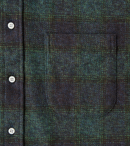 Japanese Cotton Tweed Check - Navy
