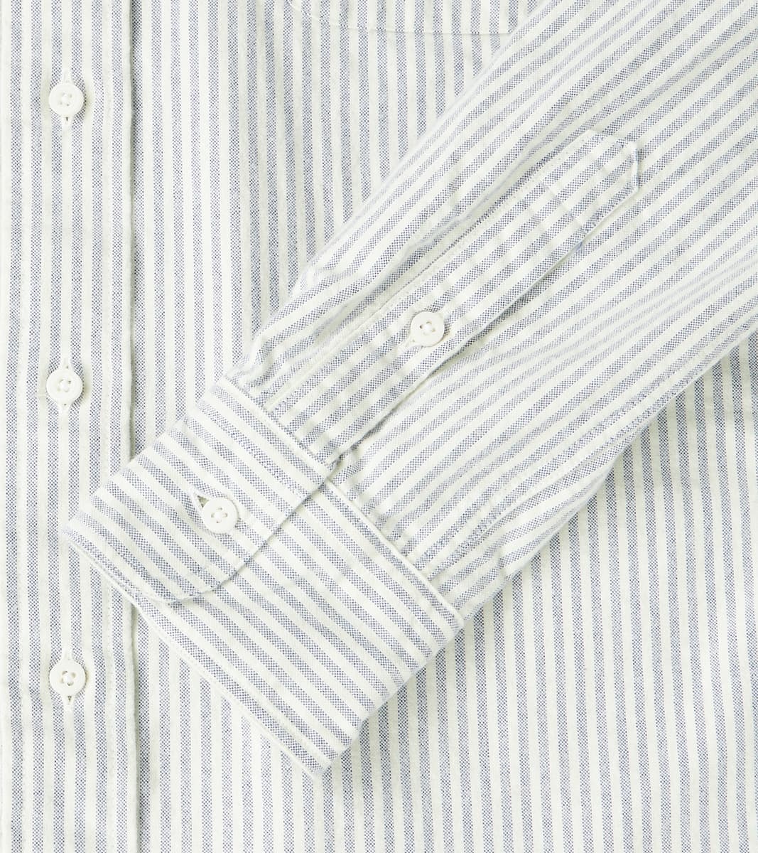 Brushed Fall Oxford - Navy Stripe