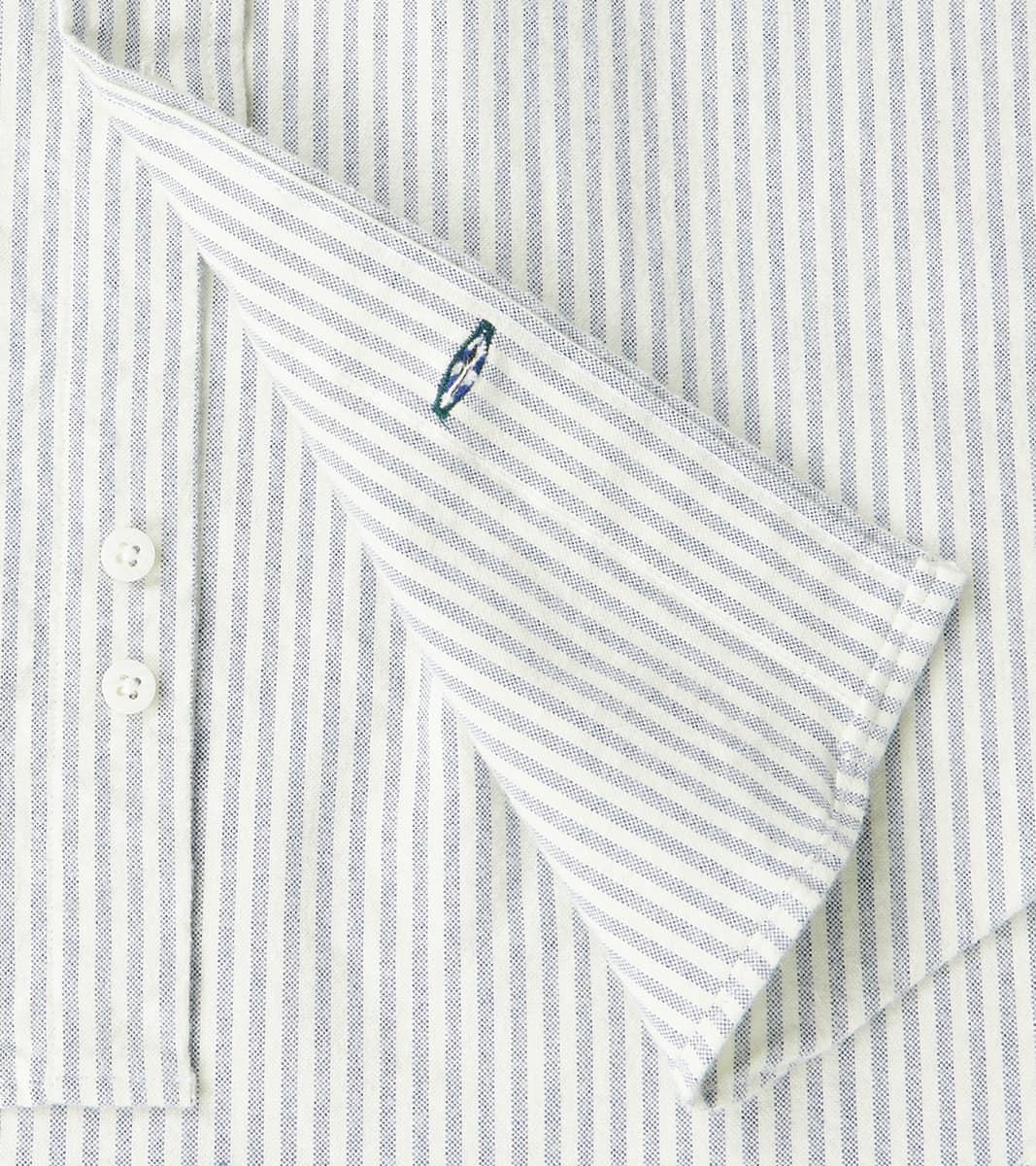 Brushed Fall Oxford - Navy Stripe