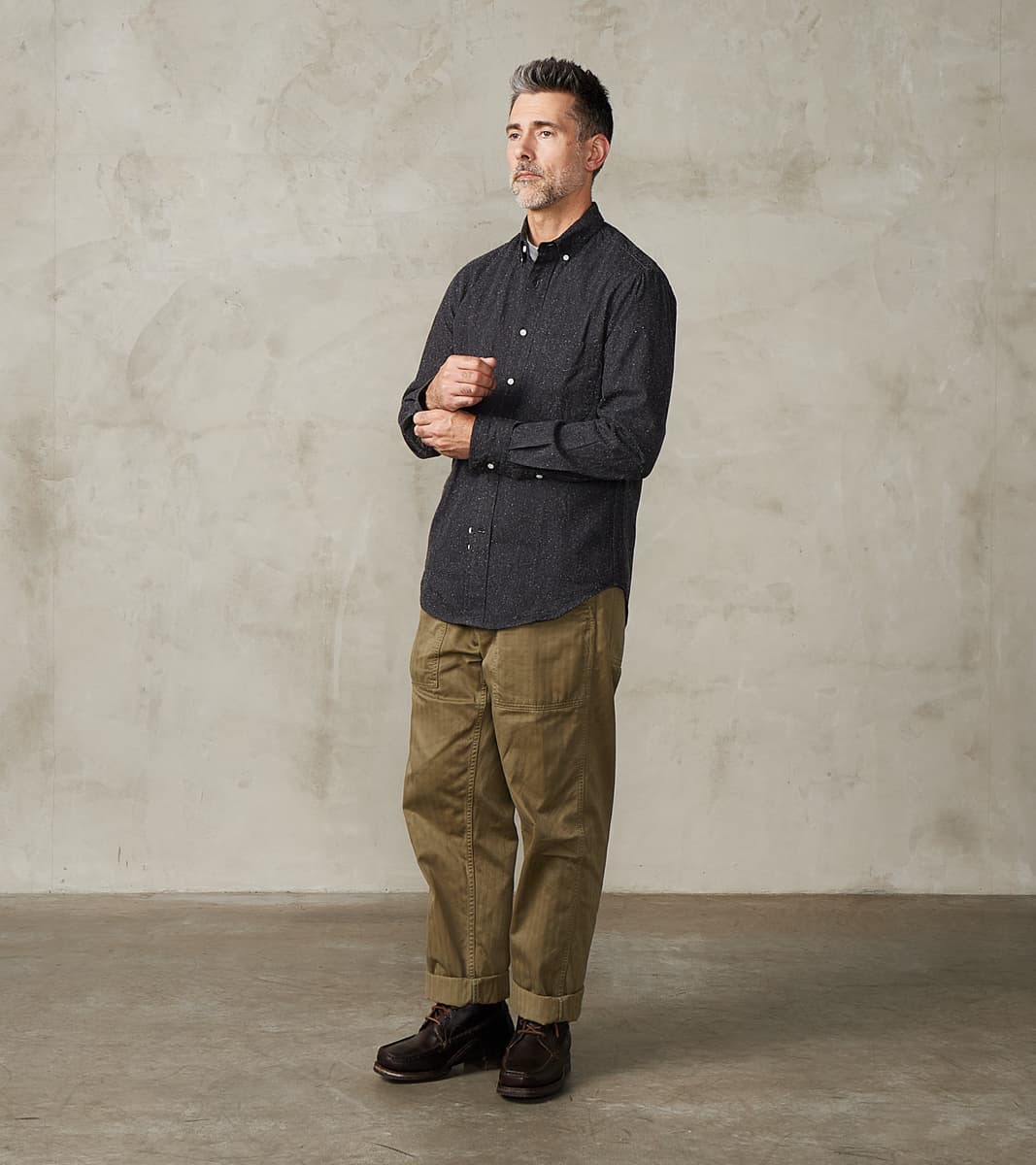 Japanese Silk Slub Denim - Charcoal