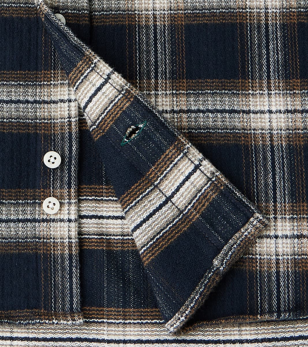 Japanese Heavy Pique Check Flannel Camper - Brown