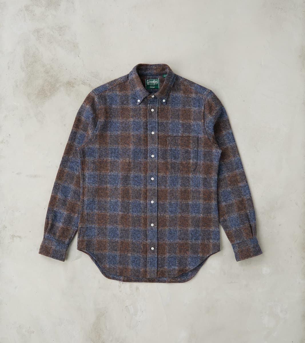 Gitman Vintage Japanese Cotton Tweed Check - Brown