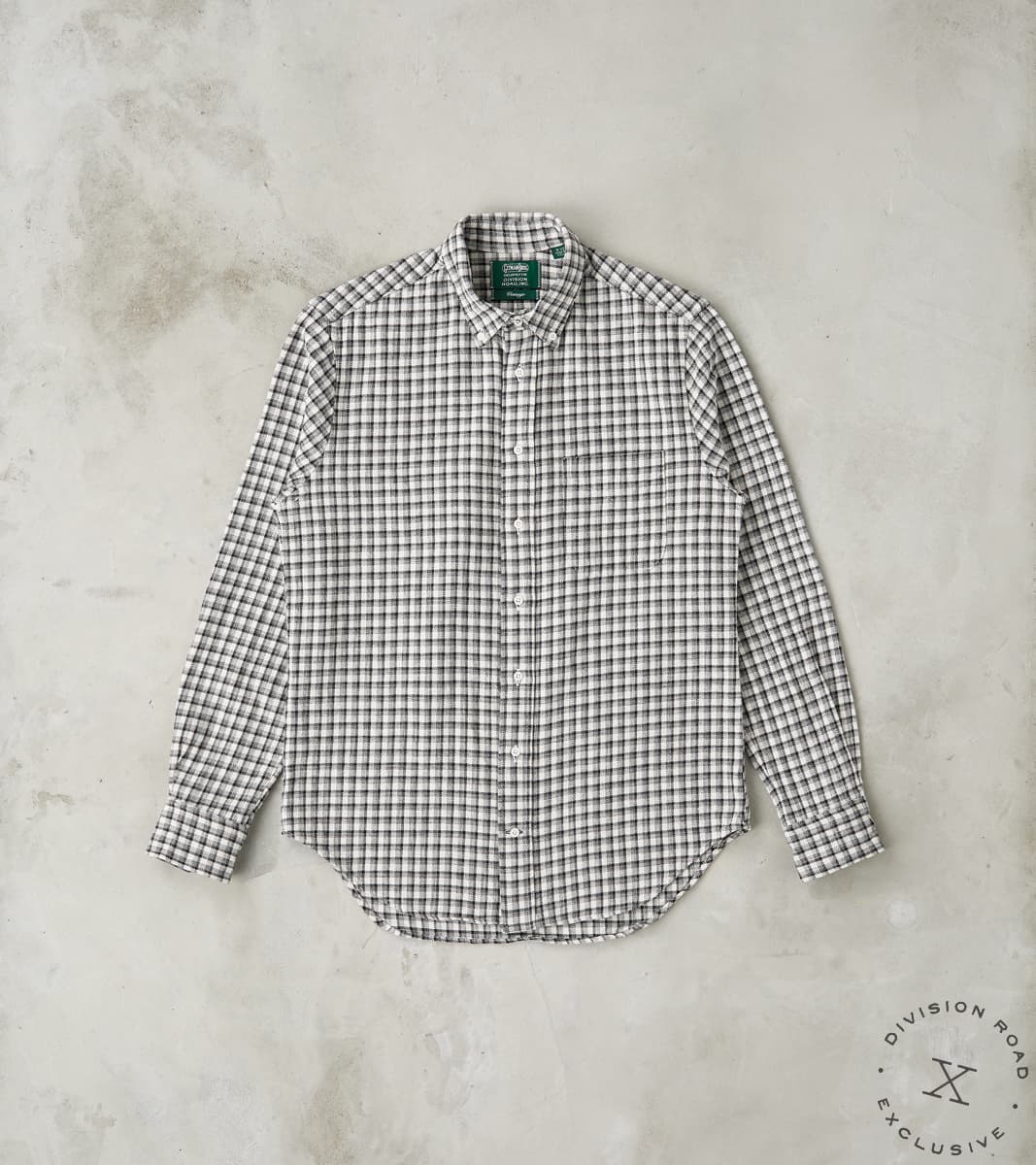 Gitman Vintage x Division Road Japanese Old Slub Checked Twill - Grey