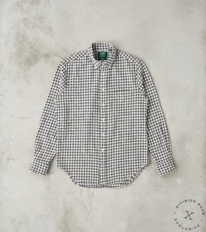 Gitman Vintage x Division Road Japanese Old Slub Checked Twill - Grey