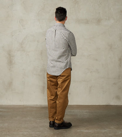 Japanese Old Slub Checked Twill - Grey