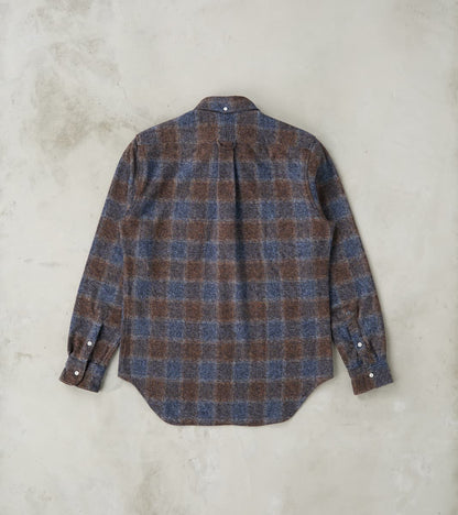 Japanese Cotton Tweed Check - Brown