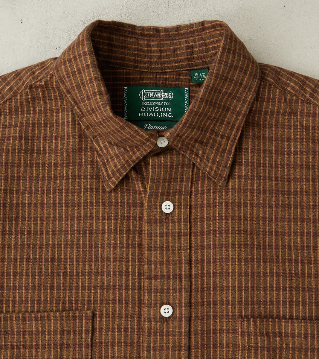 Shuttle Notes® Brushed Twill Mini-Plaid Camper - Olive