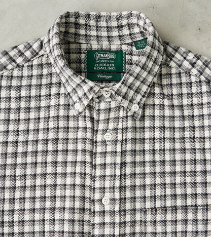 Japanese Old Slub Checked Twill - Grey