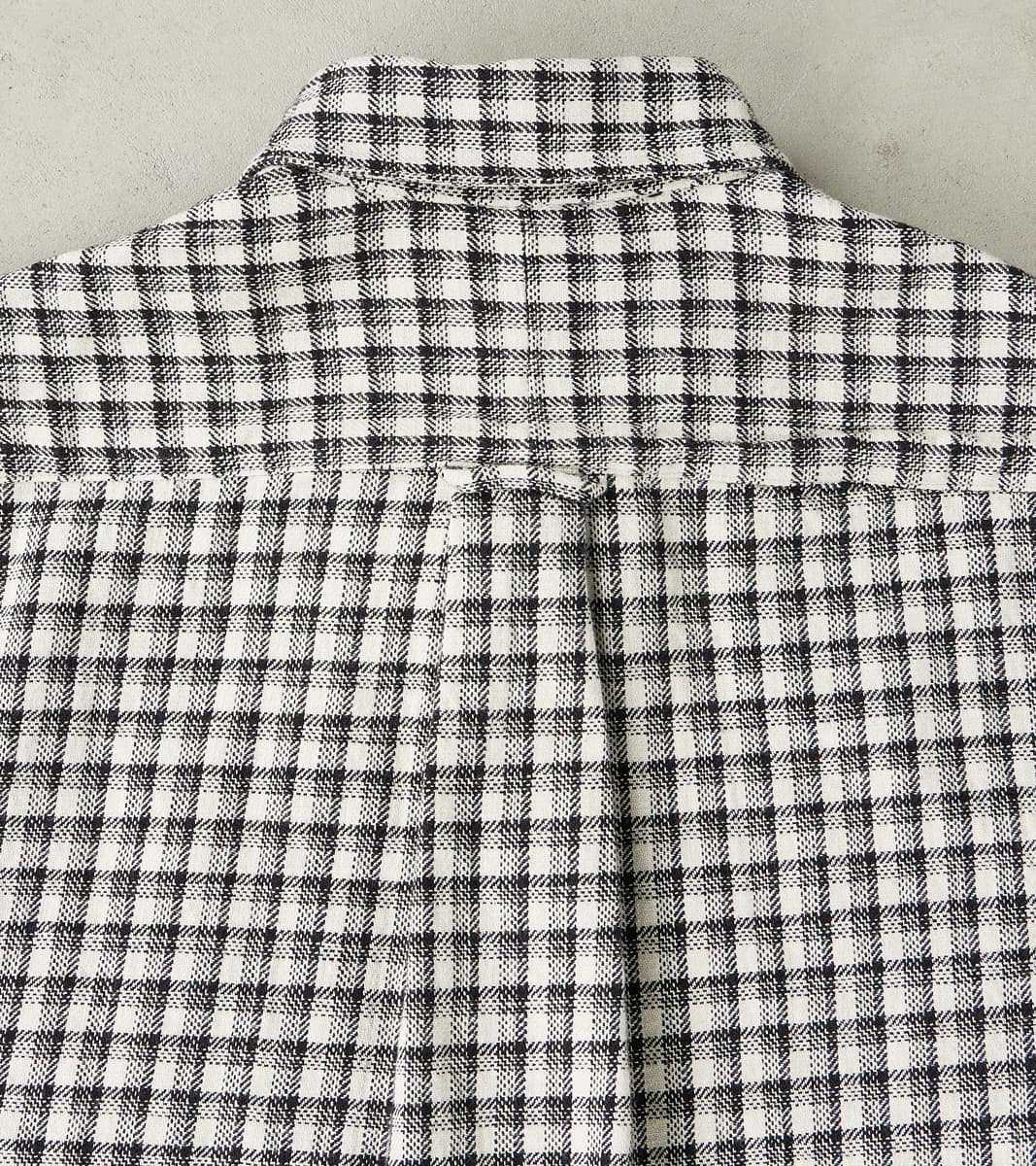 Japanese Old Slub Checked Twill - Grey