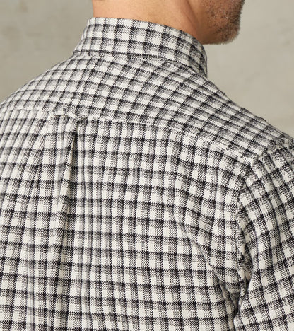 Japanese Old Slub Checked Twill - Grey