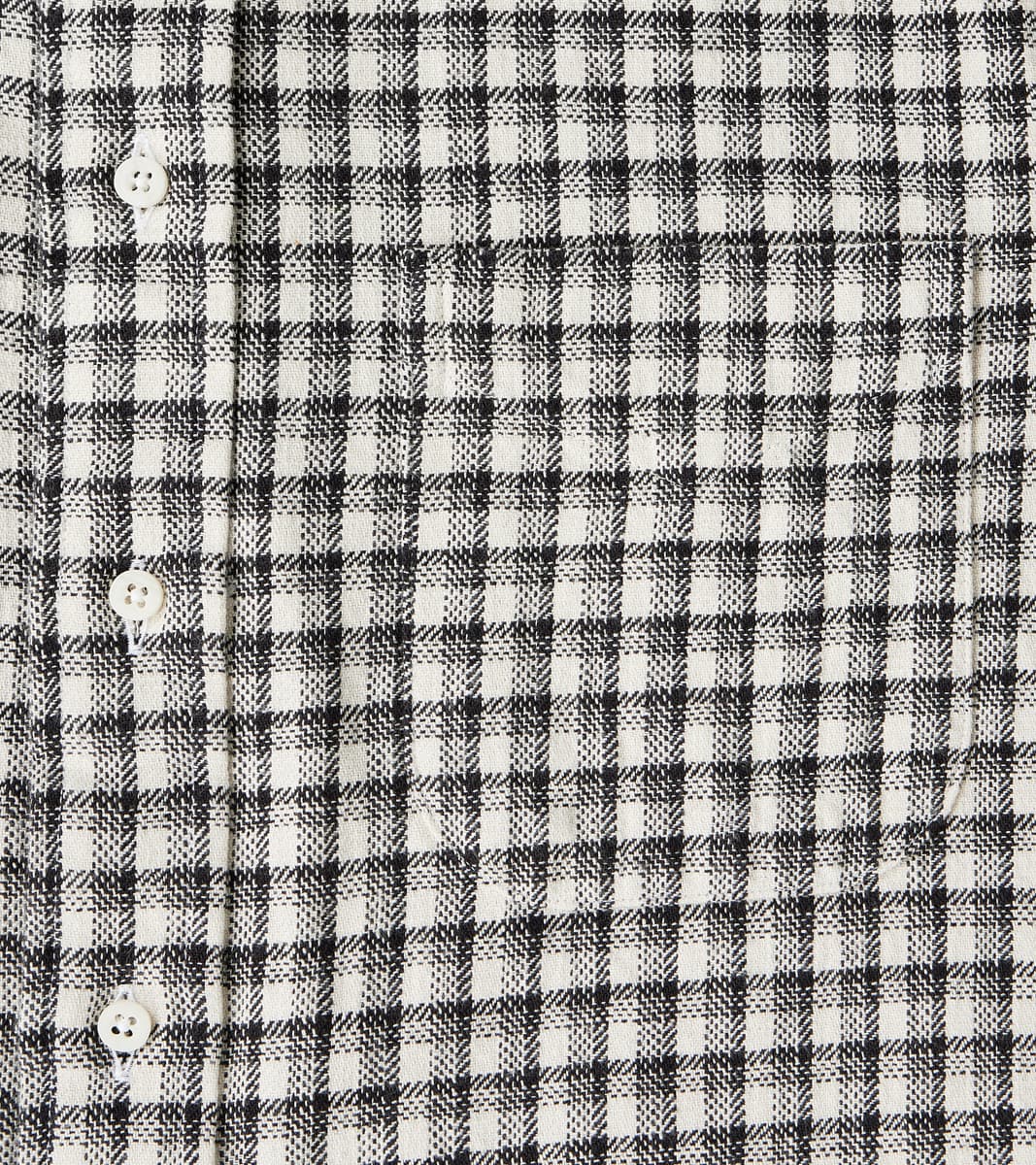 Japanese Old Slub Checked Twill - Grey