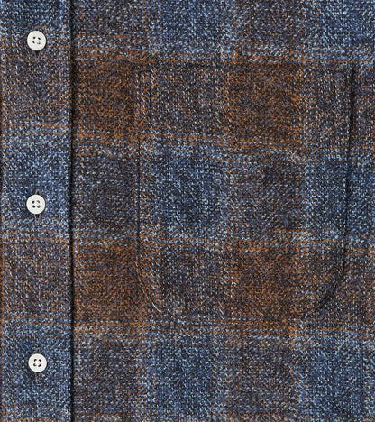 Japanese Cotton Tweed Check - Brown