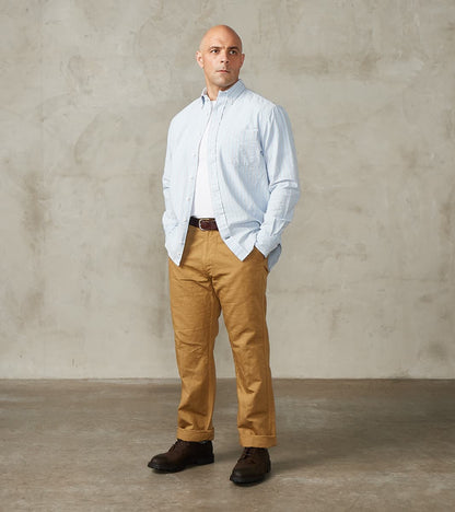 Japanese Amekaji Stripe Oxford - Blue