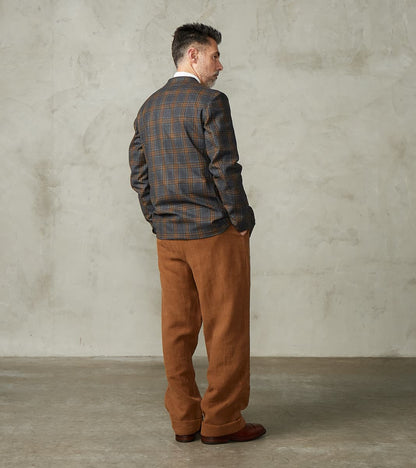 Simple Jacket- Marling & Evans® British Plaid Wool Flannel - Charcoal & Chestnut
