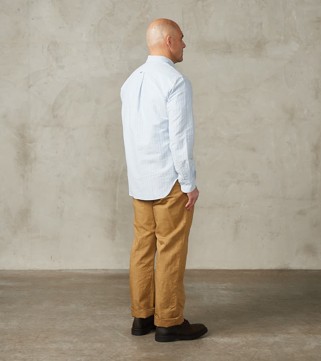 Japanese Amekaji Stripe Oxford - Blue