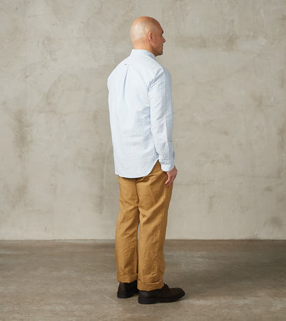 Japanese Amekaji Stripe Oxford - Blue
