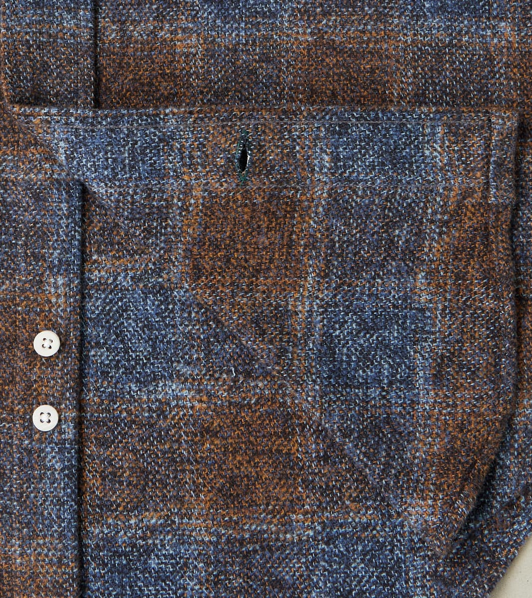 Japanese Cotton Tweed Check - Brown