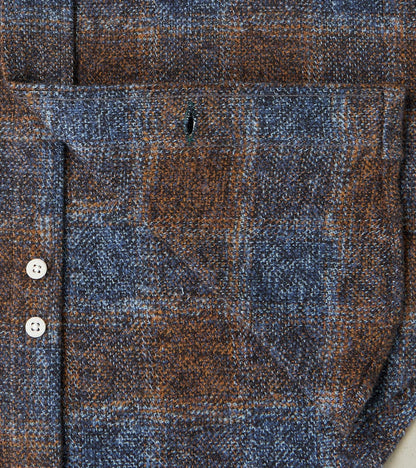 Japanese Cotton Tweed Check - Brown