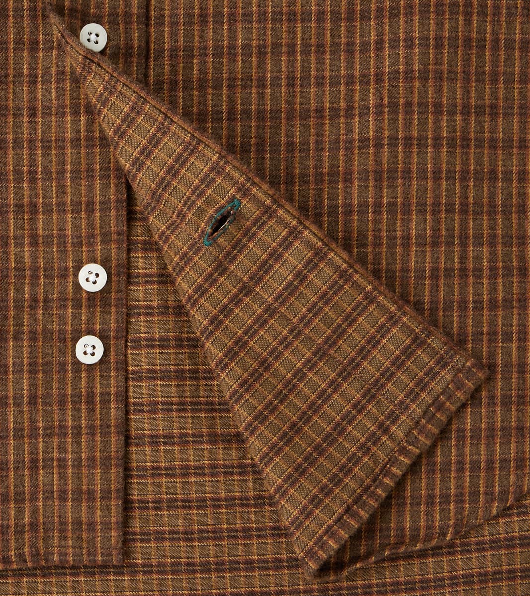 Shuttle Notes® Brushed Twill Mini-Plaid Camper - Olive