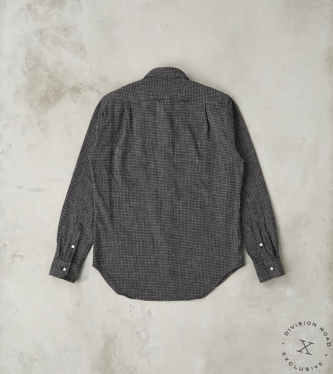 Japanese Old Slub Checked Twill Camper - Black