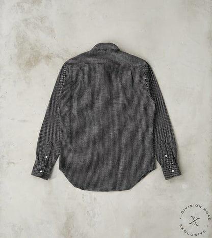 Japanese Old Slub Checked Twill Camper - Black