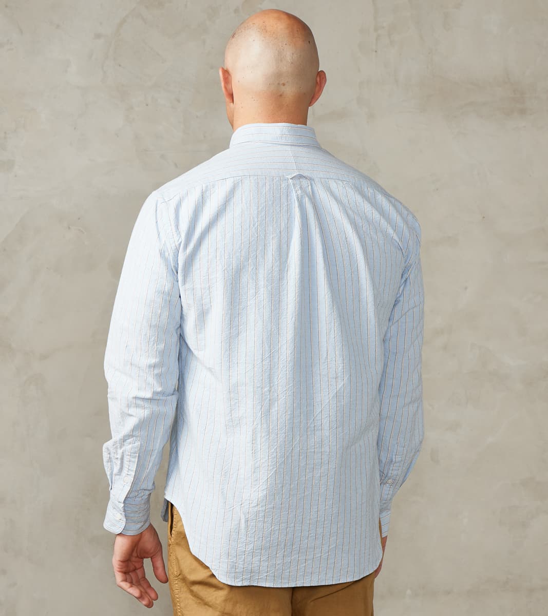 Japanese Amekaji Stripe Oxford - Blue