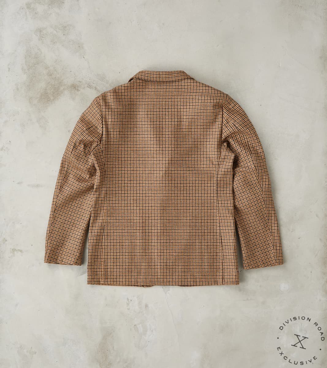 GVxDR Simple Jacket - Fox Brothers® Wool Twill Flannel - Harvest Houndstooth Check