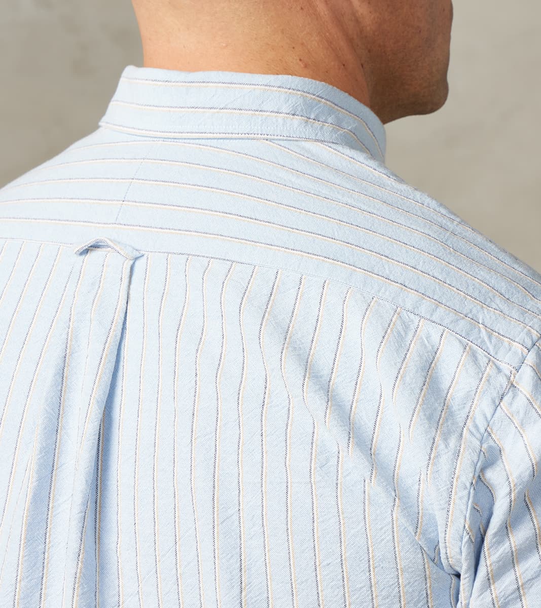 Japanese Amekaji Stripe Oxford - Blue