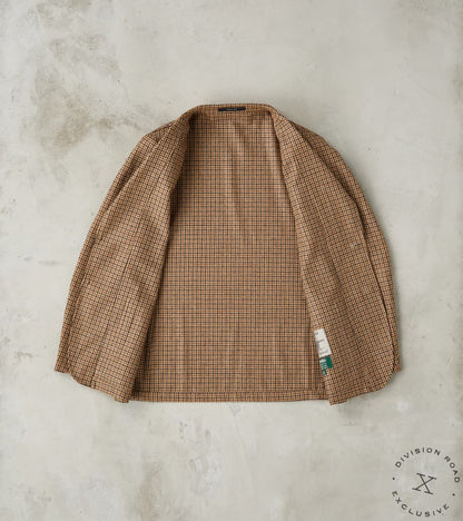 GVxDR Simple Jacket - Fox Brothers® Wool Twill Flannel - Harvest Houndstooth Check