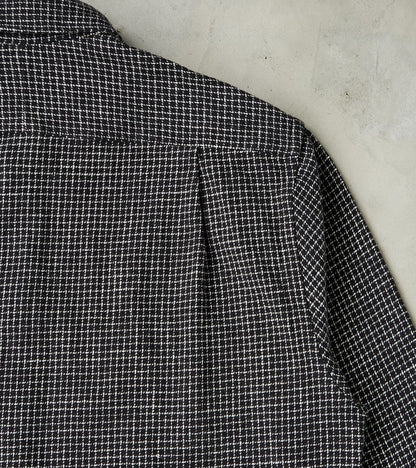 Japanese Old Slub Checked Twill Camper - Black