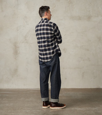 Japanese Heavy Pique Check Flannel Camper - Brown