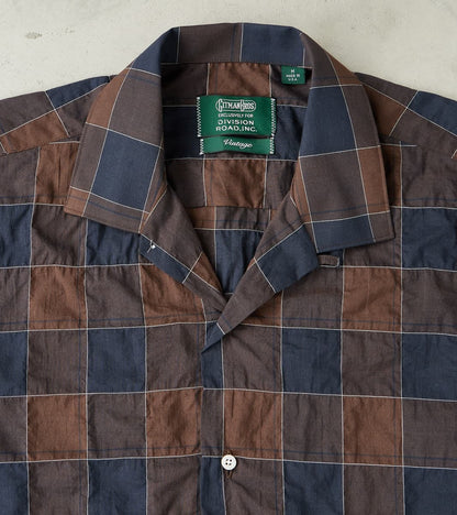 Japanese Organic Cotton Voile Checked Camp - Brown