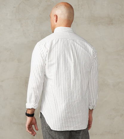 Japanese Amekaji Stripe Oxford - White