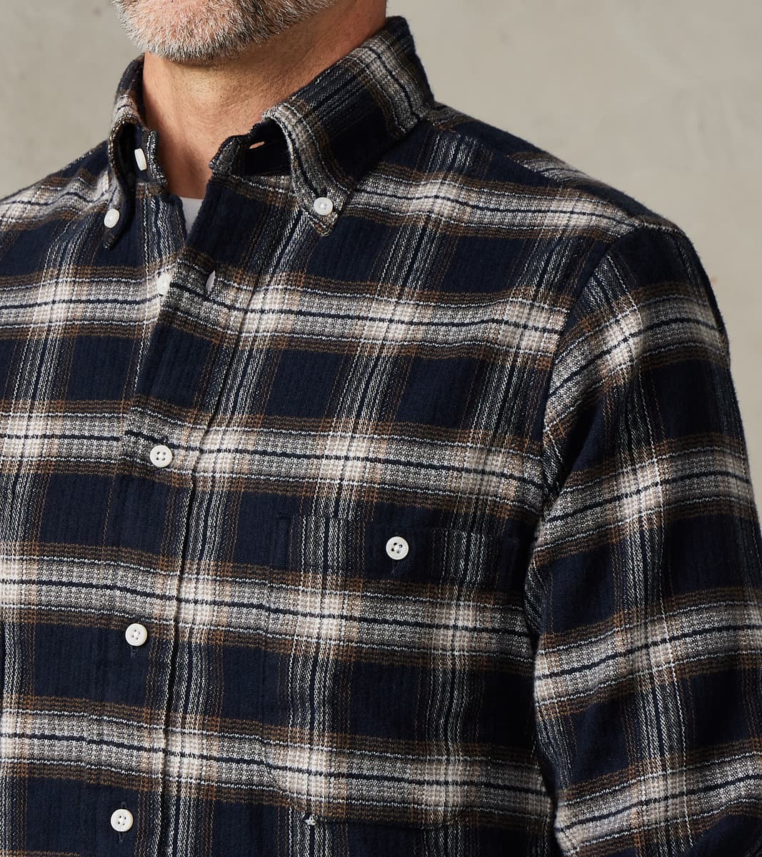 Japanese Heavy Pique Check Flannel Camper - Brown