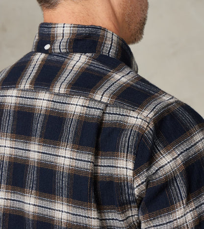 Japanese Heavy Pique Check Flannel Camper - Brown