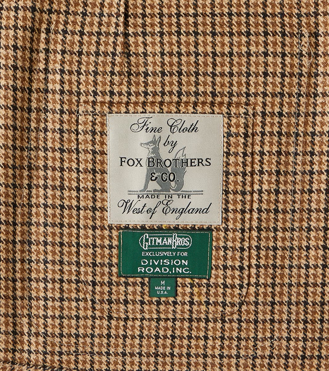 GVxDR Simple Jacket - Fox Brothers® Wool Twill Flannel - Harvest Houndstooth Check