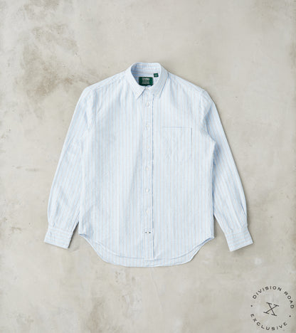 Gitman Vintage x Division Road Japanese Amekaji Stripe Oxford - Blue