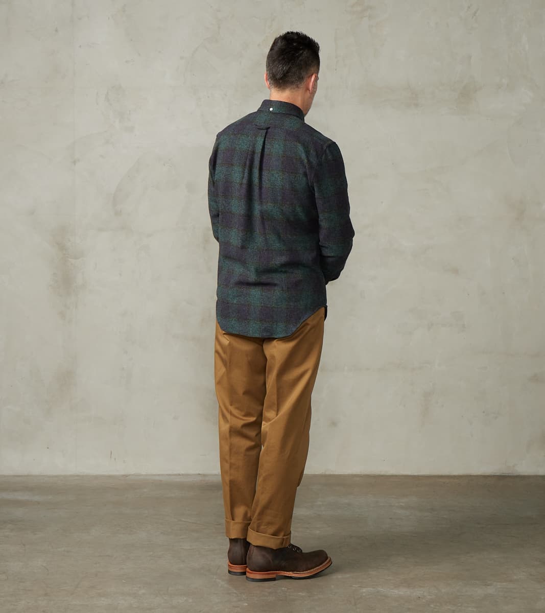Japanese Cotton Tweed Check - Navy