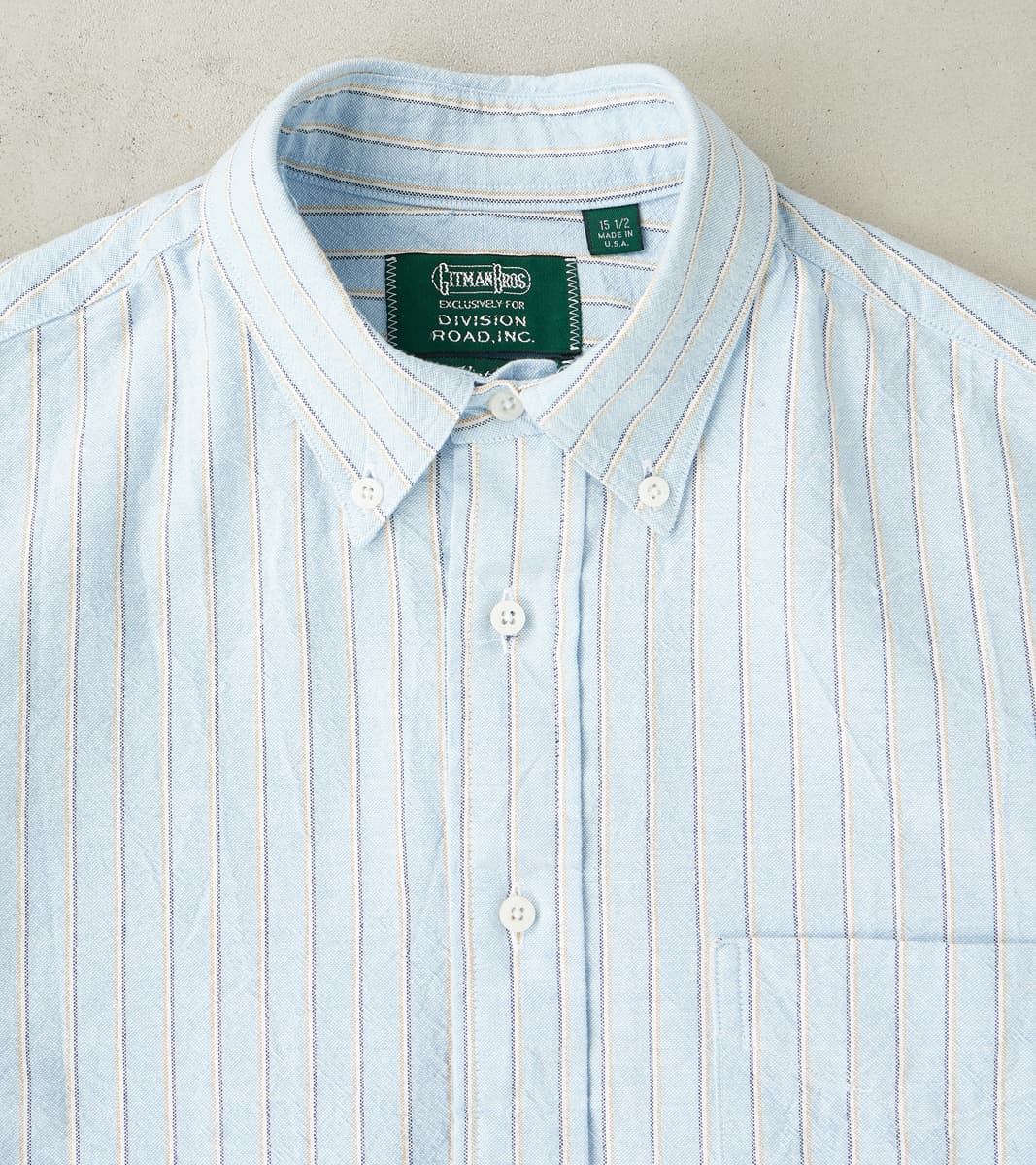 Japanese Amekaji Stripe Oxford - Blue