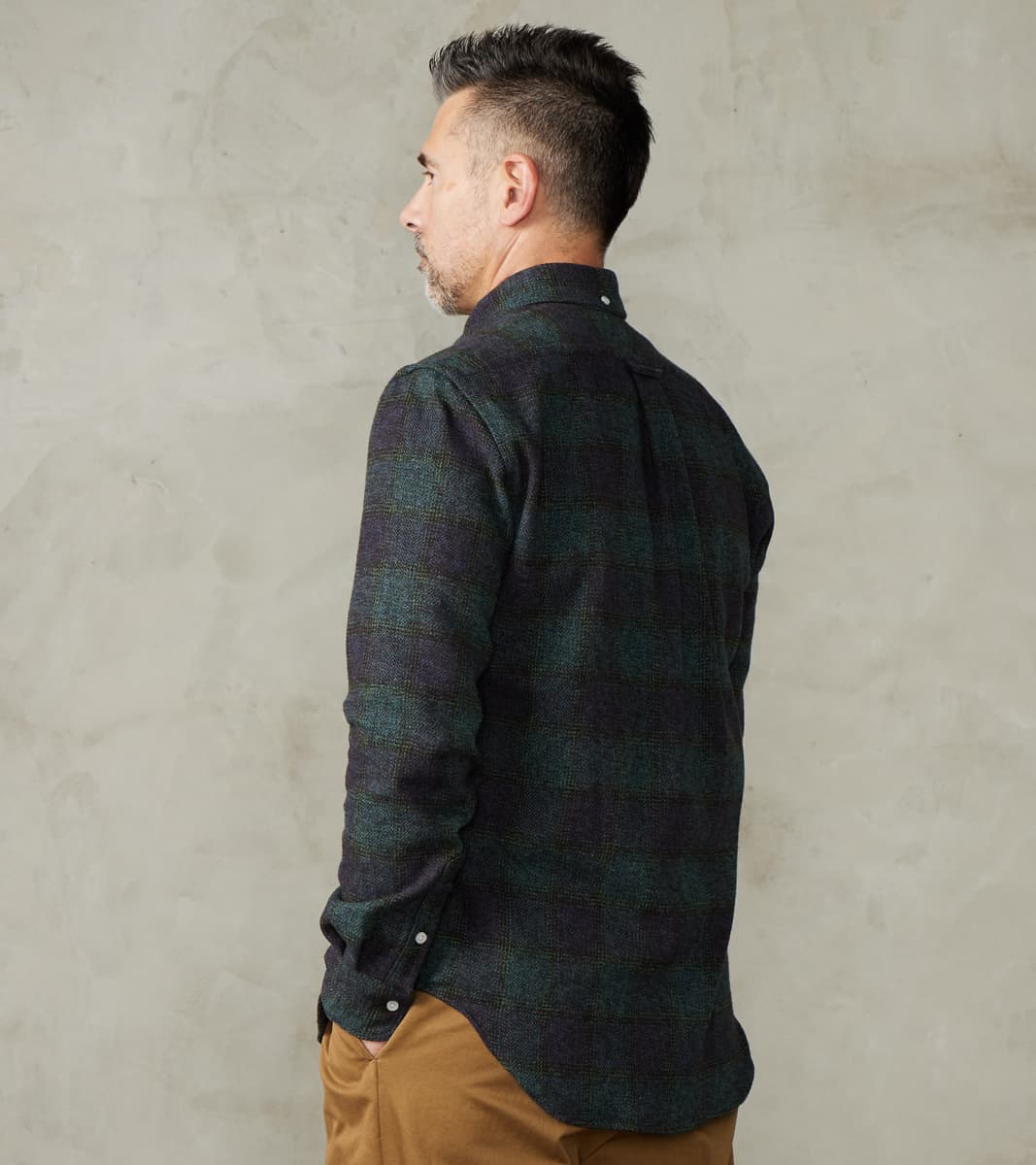 Japanese Cotton Tweed Check - Navy