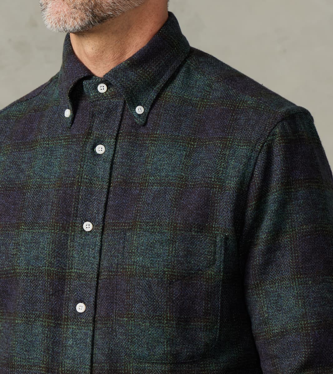 Japanese Cotton Tweed Check - Navy