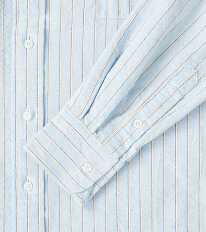 Japanese Amekaji Stripe Oxford - Blue