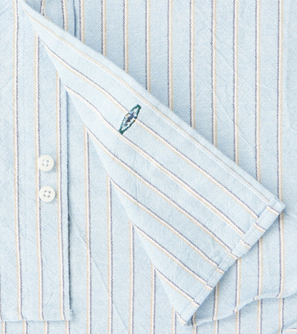 Japanese Amekaji Stripe Oxford - Blue