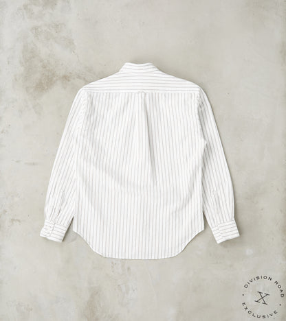 Japanese Amekaji Stripe Oxford - White